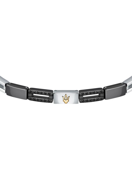 Maserati Jewels – Bracciale Uomo Acciaio Nero  (JM223ATZ22)