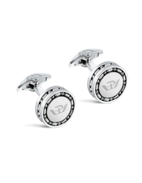 Gemelli Philip Watch J in acciaio silver con logo (S82AHH07)