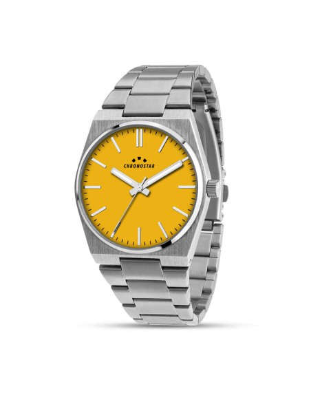 Chronostar Supreme – Orologio Uomo Acciaio Silver Giallo (R3753315002)