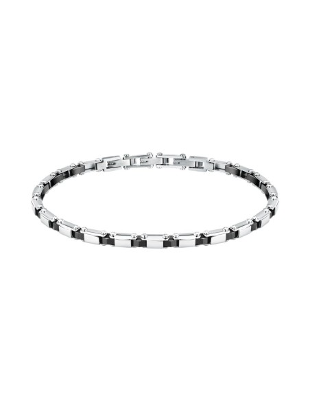 Bracciale Sector Ceramic Uomo Acciaio e Ceramica Nero (SAFR41)