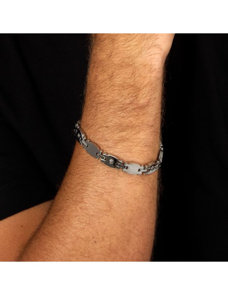 Bracciale Sector Energy Uomo Acciaio Silver con Maglie (SAFT87)