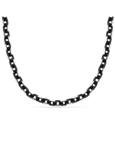Collana Sector Bold Uomo Acciaio Nero e Silver...
