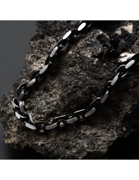 Collana Sector Bold Uomo Acciaio Nero e Silver (SAXS02)