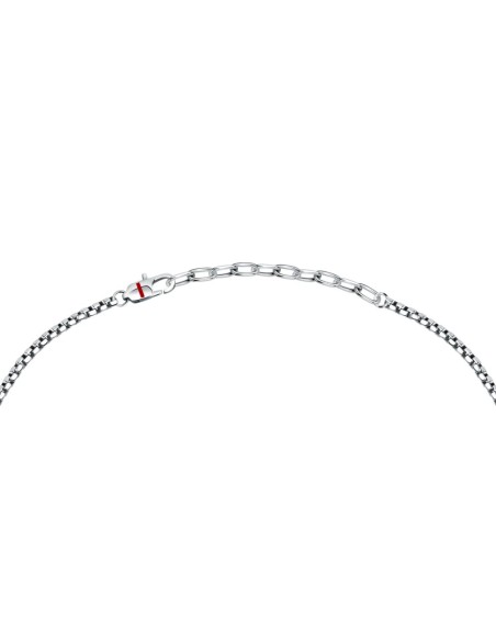 Collana Sector Basic Uomo Acciaio Silver con Pendente Nero (SZS124)