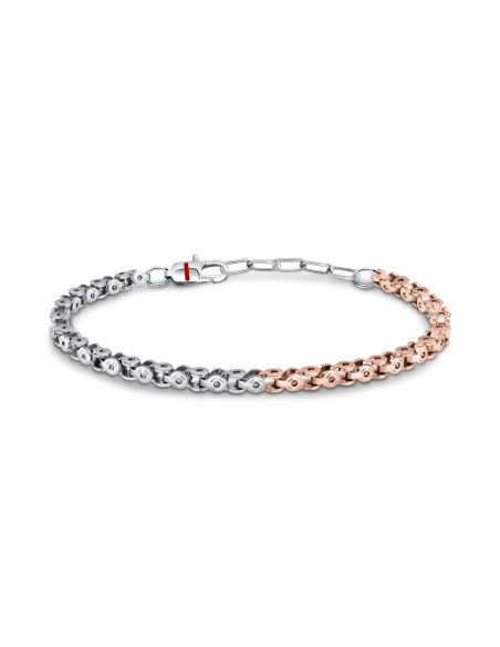 Bracciale Sector Basic Uomo Acciaio Bicolore Silver e Rose Gold (SZS94)