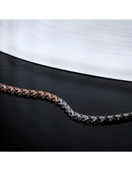 Bracciale Sector Basic Uomo Acciaio Bicolore Silver e Rose Gold (SZS94)