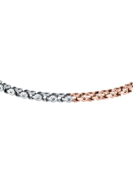 Bracciale Sector Basic Uomo Acciaio Bicolore Silver e Rose Gold (SZS94)