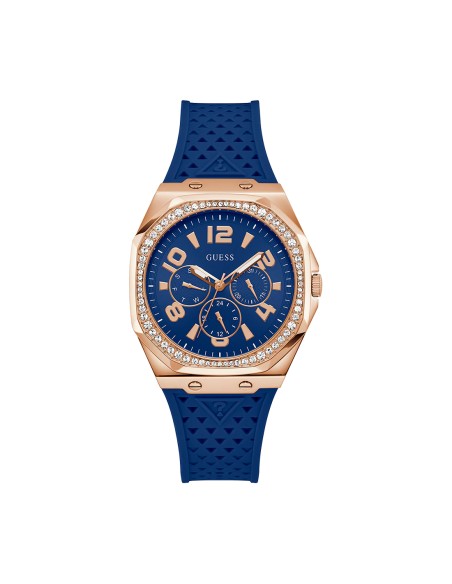 Guess Zest – Orologio Donna Oro Rosa con Cinturino Blu (GW0694L4)