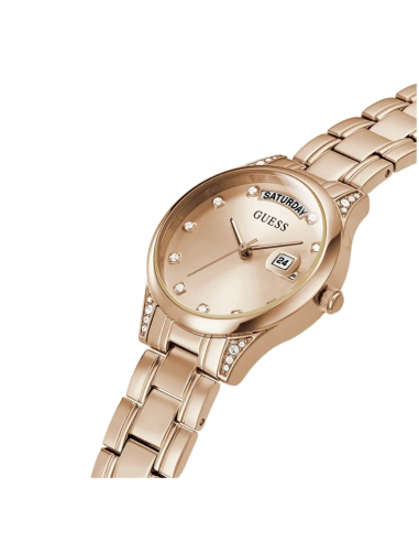Guess Orologio Donna Datario Acciaio Oro Rosa...