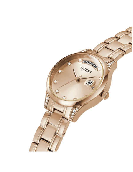 Guess Orologio Donna Datario Acciaio Oro Rosa (GW0047L1)