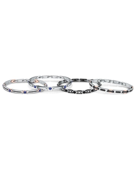 Bracciale Uomo Morellato Urban Acciaio Blue & Black Zirconi (SABH23)