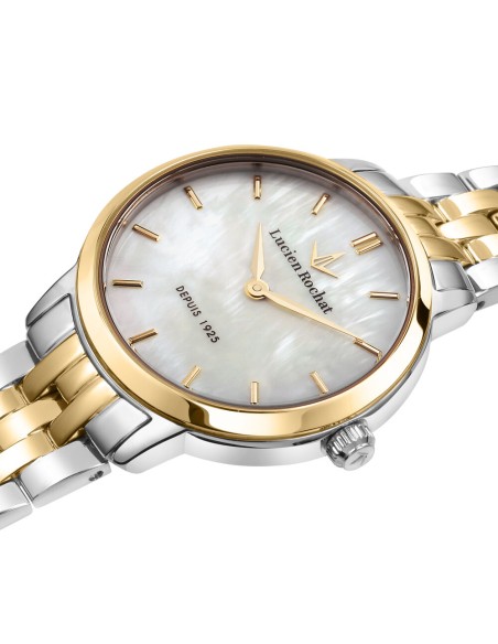 Orologio LUCIEN ROCHAT donna Charme tempo acciaio bicolore / mop