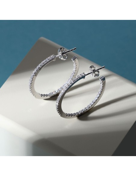 Morellato Tesori – Orecchini Donna Argento Zirconi Cerchio (SAIW147)
