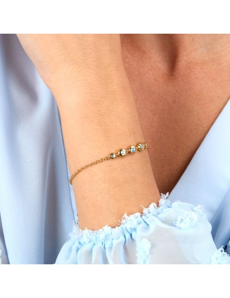 Morellato Tesori Eterni – Bracciale Donna Oro con Topazi Blu (SAXN12)