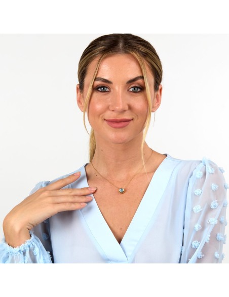 Collana Morellato Tesori Eterni Oro con Topazio Blu (SAXN03)