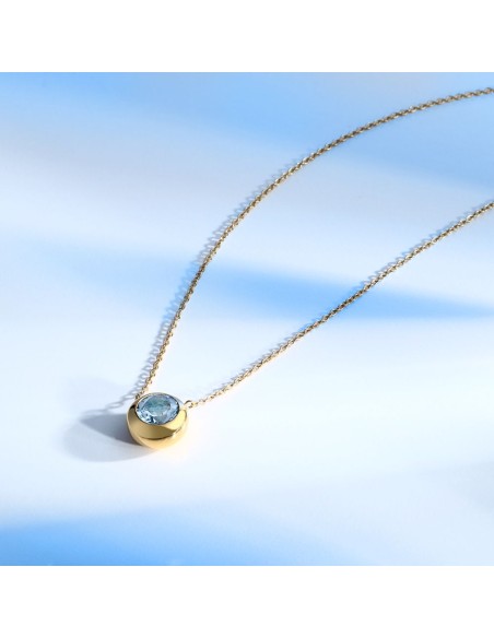 Collana Morellato Tesori Eterni Oro con Topazio Blu (SAXN03)