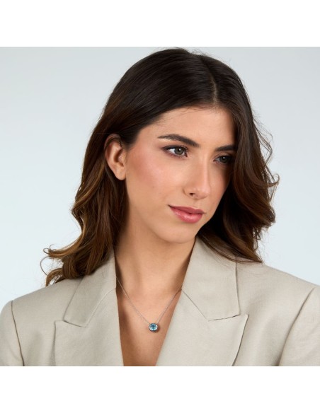 Collana Morellato Tesori Eterni Silver con Topazio Azzurro (SAXN34)
