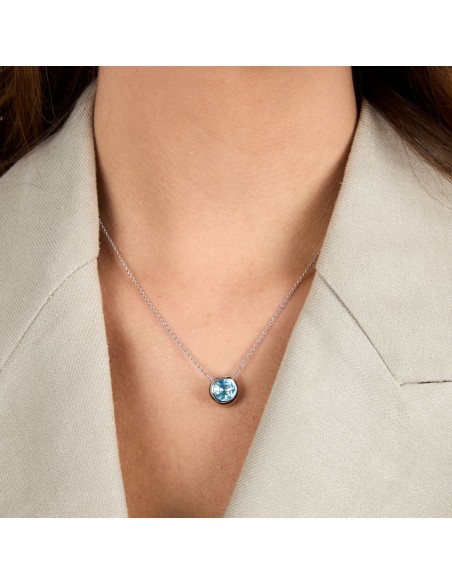 Collana Morellato Tesori Eterni Silver con Topazio Azzurro (SAXN34)