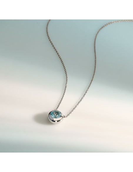 Collana Morellato Tesori Eterni Silver con Topazio Azzurro (SAXN34)