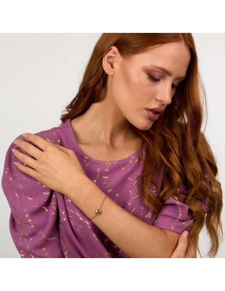 Bracciale Morellato Tesori Eterni Oro Punto Luce Viola (SAXN09)