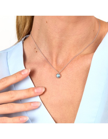 Collana Morellato Tesori Eterni Silver con Topazio Blu (SAXN06)