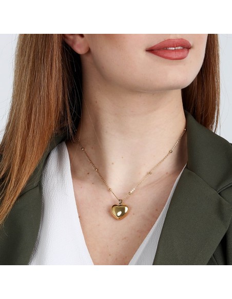 Collana Morellato Talismani Donna Cuore Oro in Acciaio (SAVZ02)