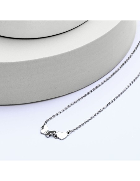 Collana Morellato Talismani Donna Farfalla e Cuore Silver (SAUN32)