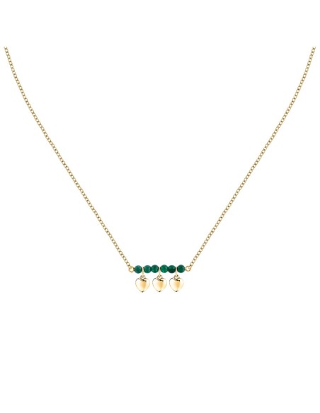 Collana Morellato Talismani Donna con Cuori e Agata Verde (SAIX14)