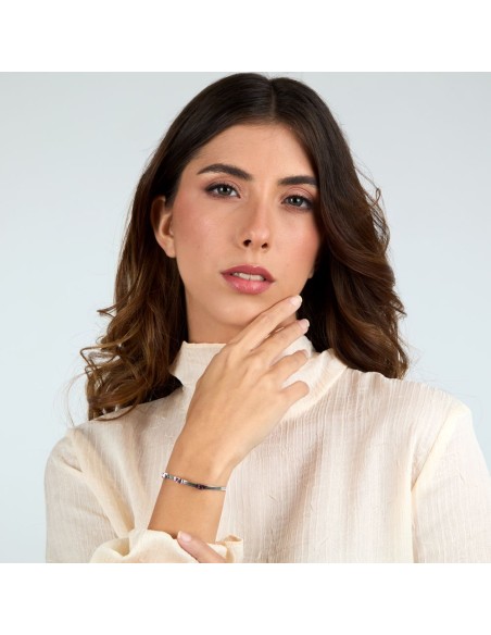 Bracciale Morellato Gioia Donna con Cristalli Rosa in Acciaio Silver (SAVY33)