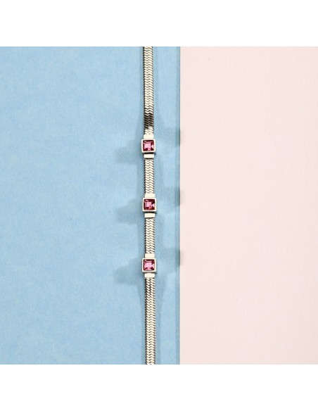 Bracciale Morellato Gioia Donna con Cristalli Rosa in Acciaio Silver (SAVY33)