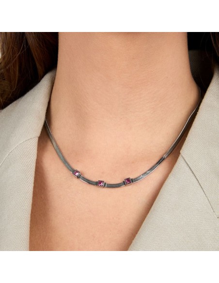 Collana Morellato Gioia Donna Silver con Cristalli Rosa (SAVY27)