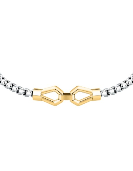 Morellato Motown – Bracciale Uomo Silver con Dettagli Oro (SALS92)