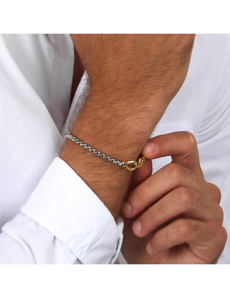Morellato Motown – Bracciale Uomo Silver con Dettagli Oro (SALS92)