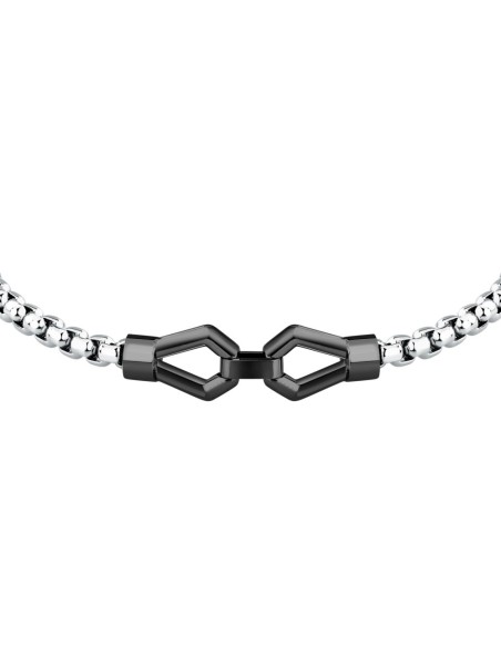 Morellato Motown – Bracciale Uomo Silver e Nero (SALS91)