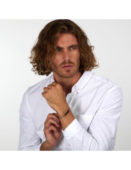 Morellato Motown – Bracciale Uomo Silver e Nero (SALS91)