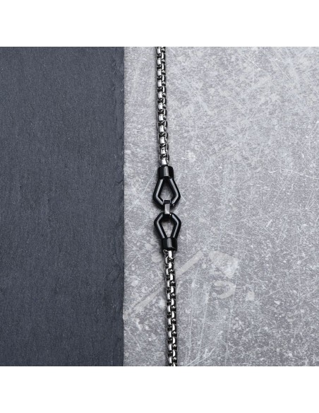 Morellato Motown – Bracciale Uomo Silver e Nero (SALS91)