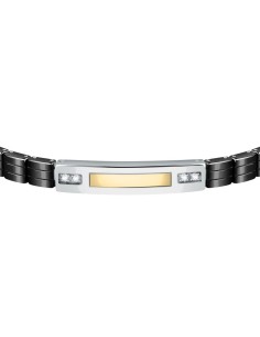 Bracciale Morellato Gold Uomo Silver Nero Oro (SATM11) 2