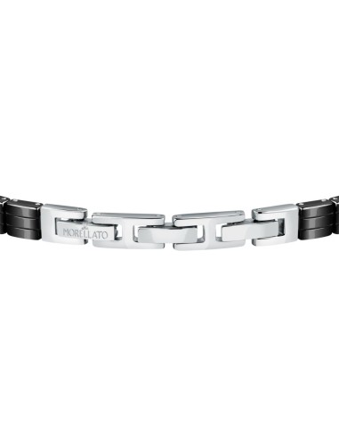 Bracciale Morellato Gold Uomo Silver Nero Oro...