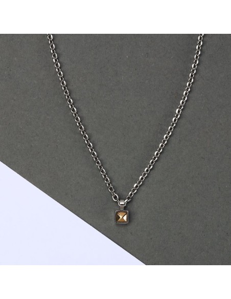 Collana Morellato Gold Uomo Acciaio Silver con Pendente Oro (SATM26)