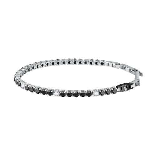 Maserati – Bracciale Uomo Acciaio con Zirconi...