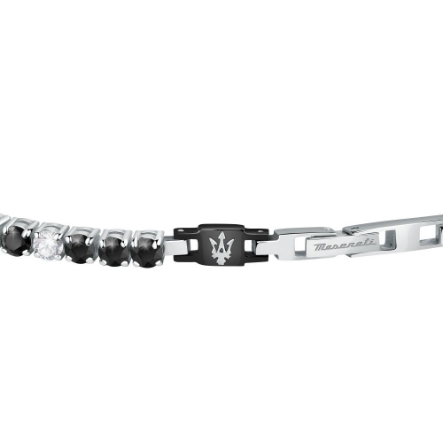 Maserati – Bracciale Uomo Acciaio con Zirconi...