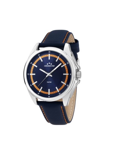 Chronostar Saturn – Orologio Uomo Pelle Blu...
