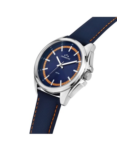 Chronostar Saturn – Orologio Uomo Pelle Blu...