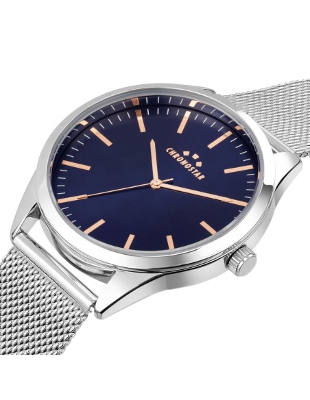 Chronostar Classique – Orologio Uomo Silver con Quadrante Blu (R3753298008)