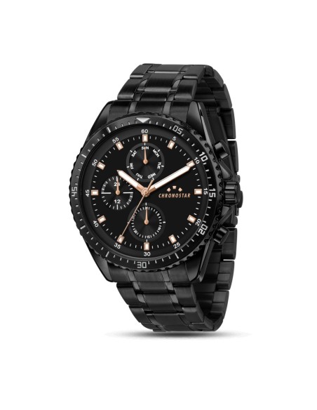 Chronostar Race – Orologio Uomo Nero con Bracciale Acciaio (R3753311001)