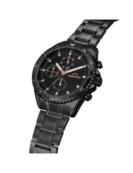 Chronostar Race – Orologio Uomo Nero con Bracciale Acciaio (R3753311001)