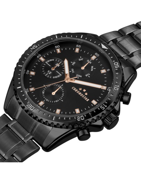 Chronostar Race – Orologio Uomo Nero con Bracciale Acciaio (R3753311001)