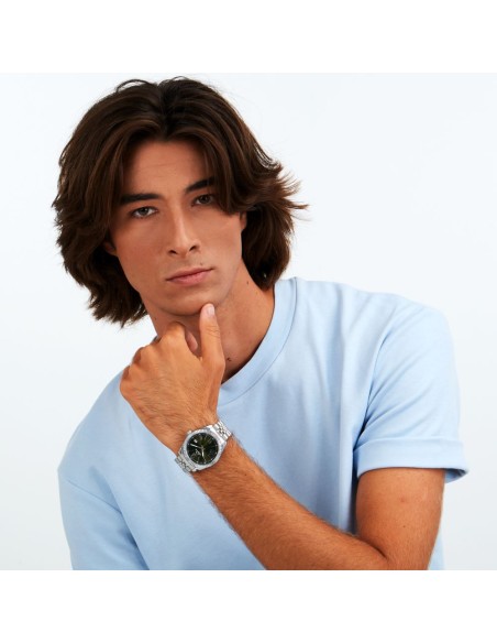 Chronostar Daily – Orologio Uomo Silver con Quadrante Verde (R3753312007)