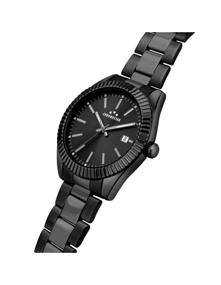 Chronostar Daily – Orologio Uomo Nero con Bracciale Acciaio (R3753312009)