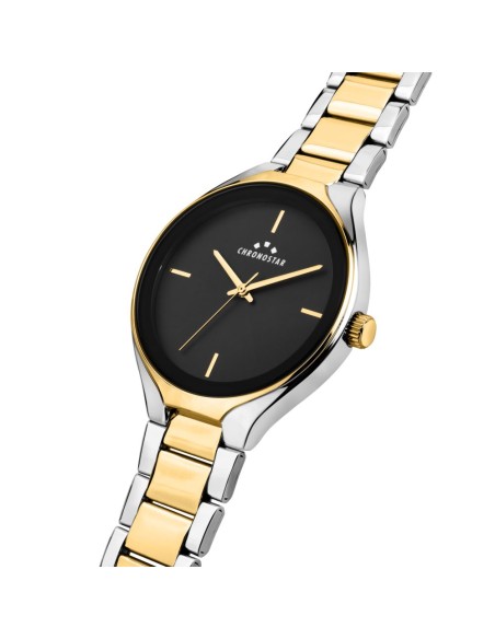 Chronostar Design – Orologio Uomo Acciaio Bicolore Nero (R3753320001)
